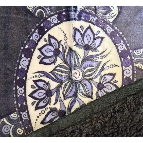 New Blue Sea Turtle Plush Fleece Throw Gift Blanket Sherpa Turtles Ocean Life - Picture 3 of 4